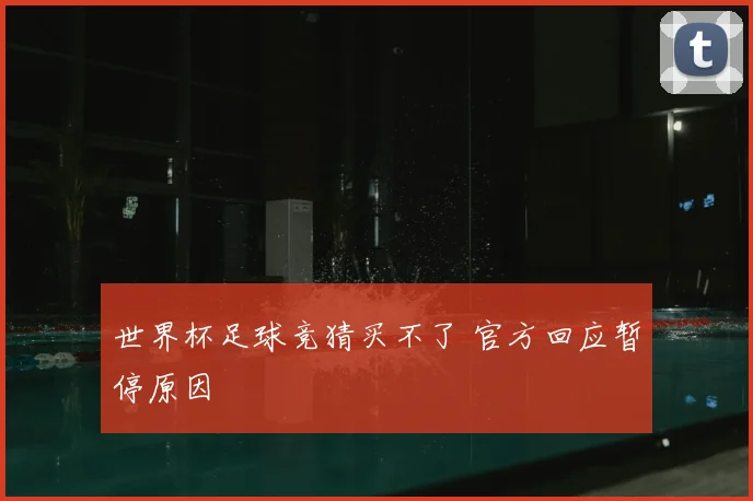 世界杯足球竞猜买不了 官方回应暂停原因